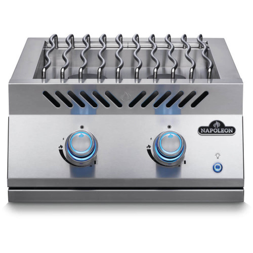 Napoleon 700 Series 18" Built-In Dual Range Top Burner | Two burners provide extra space to create sauces and side dishes while using the main BBQ Grill