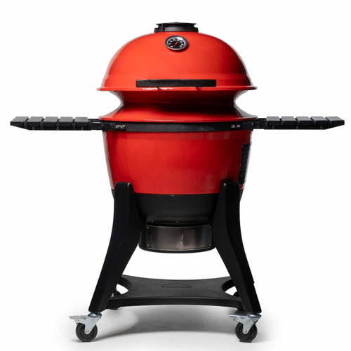Kamado Joe Kettle Joe Grill with Cart | Folding side shelves for larger preparation space
