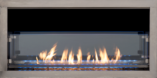 Superior 72" Linear Outdoor Vent-Free Electric Firebox - Front View