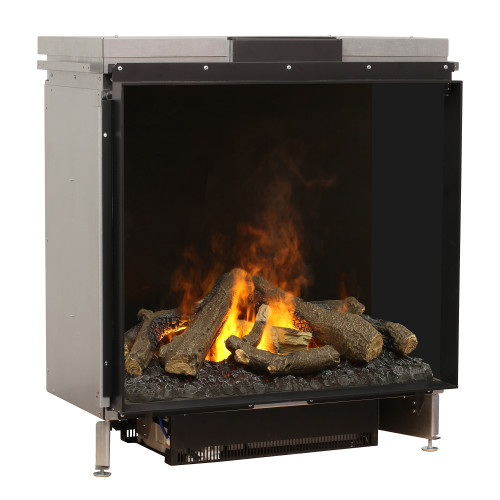 Dimplex Optimyst e-Matrix 35-Inch Single Sided Water Vapor Electric Fireplace | To please even more senses, the e-MatriX makes an impact with sounds of a crackling fire.