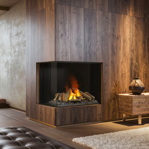 Dimplex Optimyst e-Matrix 37-Inch Left Corner Built-In Water Vapor Electric Fireplace | Adjustable Flame Speed
