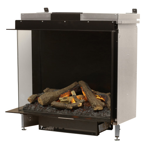 Dimplex Optimyst e-Matrix 37-Inch Left Corner Built-In Water Vapor Electric Fireplace | To please even more senses, the e-MatriX makes an impact with sounds of a crackling fire.