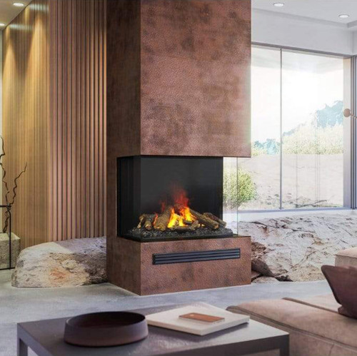 Dimplex Optimyst e-Matrix 39" Bay View Built-In Water Vapor Fireplace | Let the pulsating lights beneath the logs dazzle and shine through for a lifelike burning effect Dimplex Optimyst e-Matrix 39" Bay View Built-In Water Vapor Fireplace | Let the pulsating lights beneath the logs dazzle and shine through for a lifelike burning effect