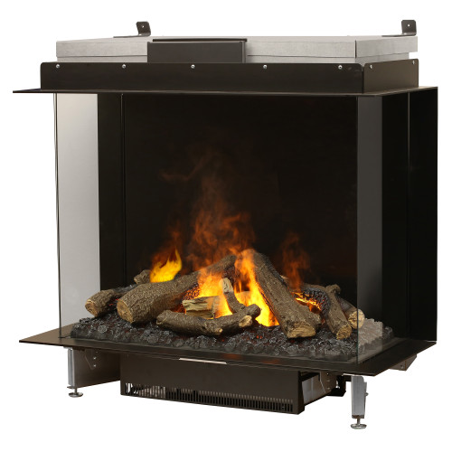 Dimplex Optimyst e-Matrix 39-Inch Bay View Water Vapor Fireplace | To please even more senses, the e-MatriX makes an impact with sounds of a a crackling fire.