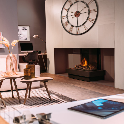 Dimplex Optimyst e-Matrix 39-Inch Bay View Water Vapor Fireplace | 3-Sided Electric Fireplace