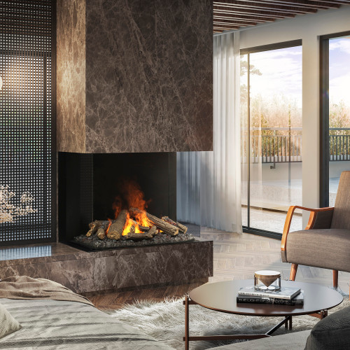 Dimplex Optimyst e-Matrix 39-Inch Bay View Water Vapor Fireplace | Multi-Sided Electric Fireplace