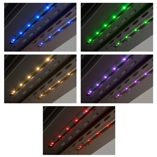 Dimplex IgniteXL Bold 100-Inch Linear Electric Fireplace | 5 media color options: white, blue, violet, red, and green