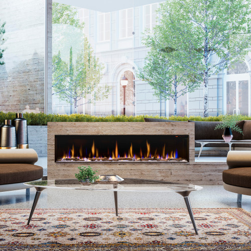 Dimplex IgniteXL Bold 88-Inch Linear Electric Fireplace |  Built for modern indoor and outdoor living spaces, it combines bold design, powerful heating, and seamless recessed integration.