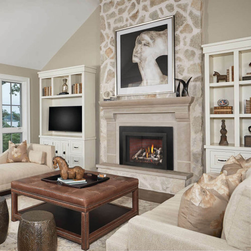 Napoleon Oakville X3 Series Direct Vent Gas Insert | Premium clean face safety barrier maximizes viewing area