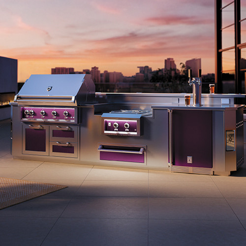 Hestan 42" Built-In Gas Grill with Rotisserie Burner | Outdoor Kitchen Gas Grill