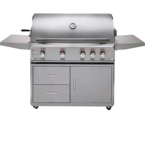 Blaze Professional LUX 44" Freestanding Gas Grill | 4 commercial quality 304 cast stainless steel H burners
