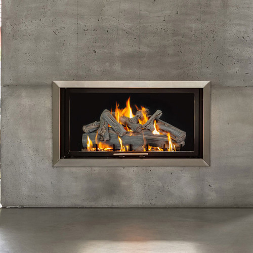 Grand Canyon Western Driftwood Indoor See Through Vented Gas Logs & Burner | High Temperature Concrete
