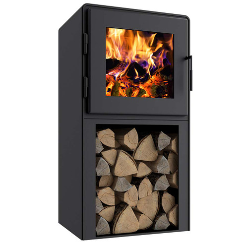 MF Fire Nova 2 Wood Burning Stove with Tower Base | Wood Burning Stove with Storage MF Fire Nova 2 Wood Burning Stove with Tower Base | Wood Burning Stove with Storage