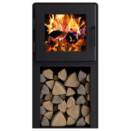 MF Fire Nova 2 Wood Burning Stove with Tower Base | Overall Dimensions: 45.5″ H x 27″ W x 18.5″ D