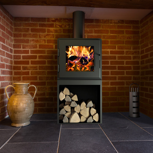 MF Fire Nova 2 Wood Burning Stove with Tower Base | Embers Living