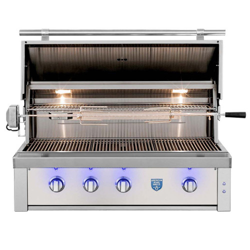 American Made Grills 42" Estate Built-In Gas Grill | 18-Gauge Double-Lined Hood w/ Spring Assist