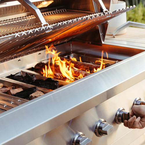 American Made Grills Encore 54-Inch Built-In Hybrid Barbecue Grill | Patented 14-Gauge Fuel Trays