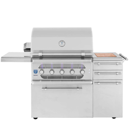 American Made Grills 36" Muscle Freestanding Hybrid Barbecue Grill | Stainless Steel Construction
