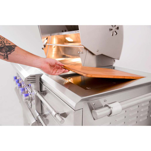 American Made Grills 54" Muscle Freestanding Hybrid Barbecue Grill | Built-In Cutting Board