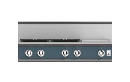 Hestan KRT Series 36" 4 Burner Gas Rangetop - Pacific Fog with Griddle