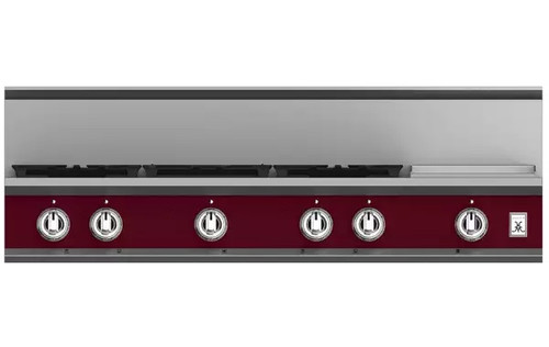 Hestan KRT Series 48" 4 Burner Gas Rangetop - 12" Griddle 5 Burner - Tin Roof Hestan KRT Series 48" 4 Burner Gas Rangetop - 12" Griddle 5 Burner - Tin Roof