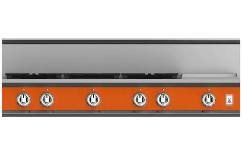Hestan KRT Series 48" 4 Burner Gas Rangetop - 12" Griddle 5 Burner - Citra Hestan KRT Series 48" 4 Burner Gas Rangetop - 12" Griddle 5 Burner - Citra