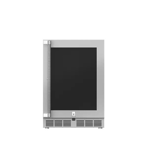 Hestan 24" Glass Door Undercounter Refrigerator - Steeletto
