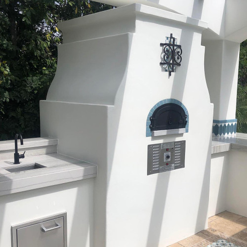 Chicago Brick Oven 750 Hybrid Pizza Oven | CBO-750 Hybrid DIY Pizza Oven Kit oven includes a two-burner gas system: an infrared burner under the hearth and an ambient burner at the back of the hearth.  Chicago Brick Oven 750 Hybrid Pizza Oven | CBO-750 Hybrid DIY Pizza Oven Kit oven includes a two-burner gas system: an infrared burner under the hearth and an ambient burner at the back of the hearth.