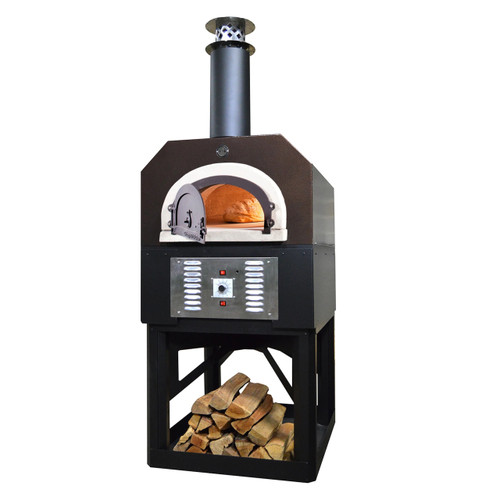 Chicago Brick Oven 750 Hybrid Stand Pizza Oven | The CBO-750 Hybrid Stand Commercial Pizza Oven brings twice the cooking power because it includes a two-burner gas system. 