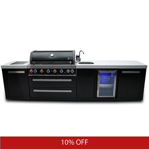 Mont Alpi 805 Black Stainless Steel Island with Beverage Center | Promo Ends Soon!