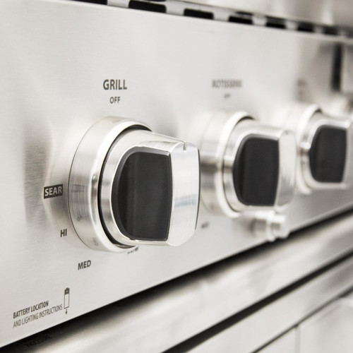 DCS 48" 7 Series Gas Grill with Integrated Side Burners | From a low and slow 300° up to an intense 1100°.