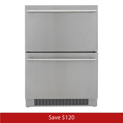 Blaze 23.5" Double Drawer Refrigerator | Promo Ends December 15th. Blaze 23.5" Double Drawer Refrigerator | Promo Ends December 15th.