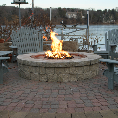HPC Penta 30" Round Flat Gas Fire Pit Insert | This HPC gas fire pit insert is round and features a 30" inside dimension flat pan with a 12" Penta burner