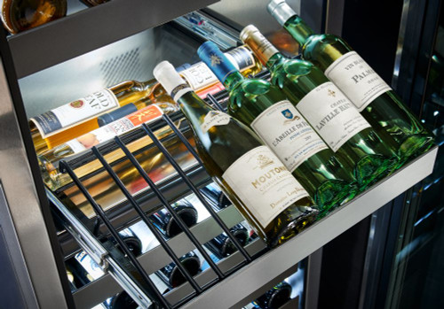 Perlick 24" Indoor Column Wine Reserve - Heavy-duty, full-extension, soft-closing wine shelves