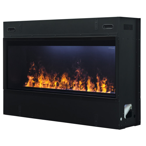 Dimplex Optimyst 46-Inch Linear Electric Fireplace |  Choose between a traditional amber glow or go contemporary using a full range of customizable colors—you also have the option to automatically rotate through colors.