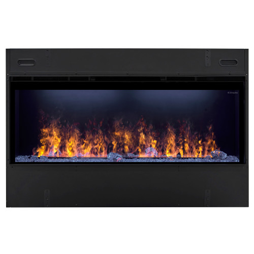 Dimplex Optimyst 46-Inch Linear Electric Fireplace | The Optimyst® Linear is a water vapor electric fireplace that creates ultra-realistic 3D flames and smoke using patented vapor technology and LED lighting. Designed for residential living spaces and feature walls, it offers safe, heat-free flame visuals and is available in widths from 46" to 86".