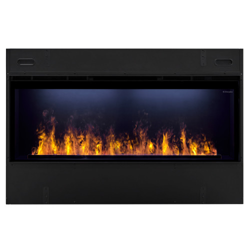 Dimplex Optimyst 46-Inch Linear Electric Fireplace | Advanced, multicolor LED lighting projects onto the flames to help create the fire illusion.
