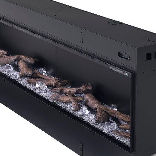 Dimplex Optimyst 46-Inch Linear Electric Fireplace | Included in the box: firebox, acrylic ice and driftwood media, remote control.