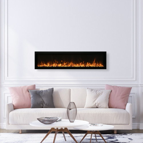 Amantii Symmetry Xtra Slim Smart Electric Fireplace | Programmable timer & thermostat allows you to decide the temperature of the room Amantii Symmetry Xtra Slim Smart Electric Fireplace | Programmable timer & thermostat allows you to decide the temperature of the room