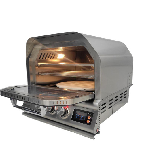 Blaze Pizza Oven with Rotisserie | 17" Rotating Ceramic Pizza Stone Blaze Pizza Oven with Rotisserie | 17" Rotating Ceramic Pizza Stone
