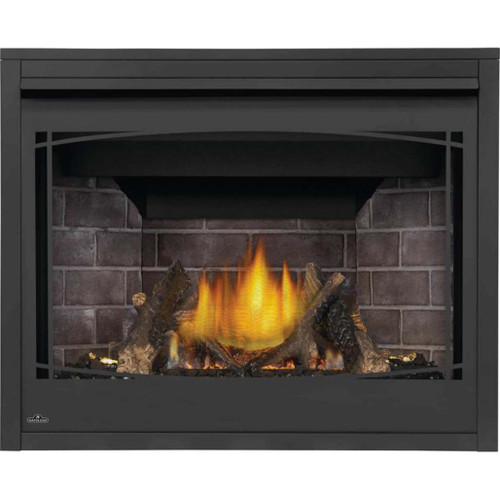 Napoleon Ascent BX 42" Direct Vent Gas Fireplace | Premium Split Oak Log Set and Glowing Ember Bed