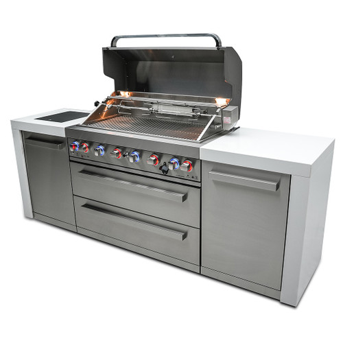 Mont Alpi 805 Deluxe Island Complete Outdoor Kitchen Gas Grill Island | Six 304 stainless steel burners Mont Alpi 805 Deluxe Island Complete Outdoor Kitchen Gas Grill Island | Six 304 stainless steel burners