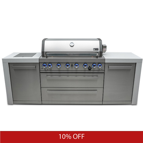 Mont Alpi 805 Deluxe Island Complete Outdoor Kitchen Gas Grill Island | Promo Ends July 6th.
