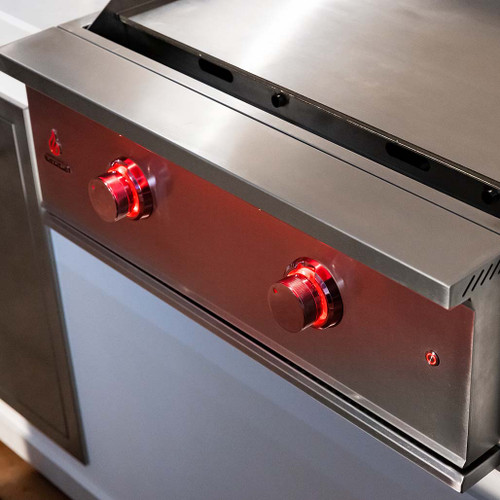 TrueFlame 30" Griddle Grill | Red Exterior LED Lighting 