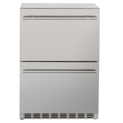 True Flame 24" 5.3C Deluxe Outdoor Rated 2-Drawer Refrigerator | Storage Capacity 4.2 ft3
