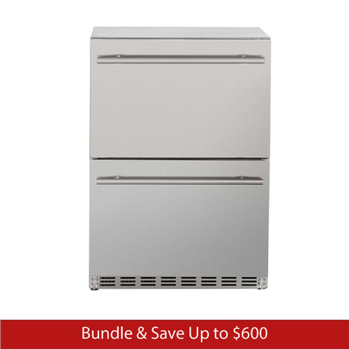 TrueFlame 24" 5.3C Deluxe Outdoor Rated 2-Drawer Refrigerator | Promo Ends July 5th.