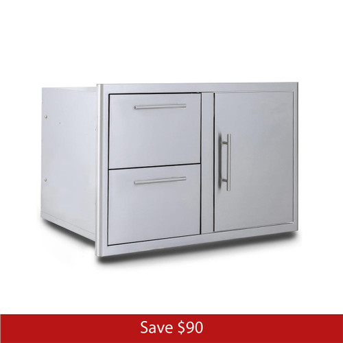 Blaze 32" Stainless Steel Access Door & Double Drawer Combo | Promo Ends December 5th. 