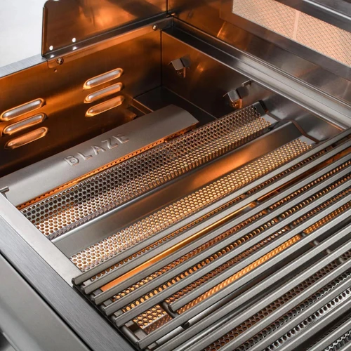 Blaze LTE+ 32-Inch 4-Burner Freestanding Gas Grill | Heat zone separators divide the cooking surface into individual temperature zones