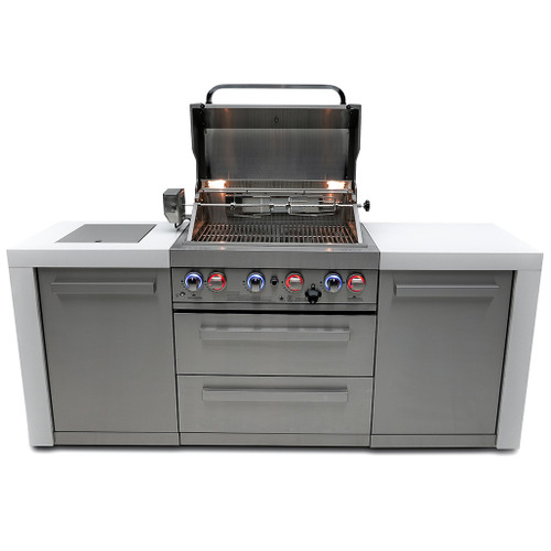 Mont Alpi 400 Deluxe Island | On/Off red/blue changing color control knob lights Mont Alpi 400 Deluxe Island | On/Off red/blue changing color control knob lights