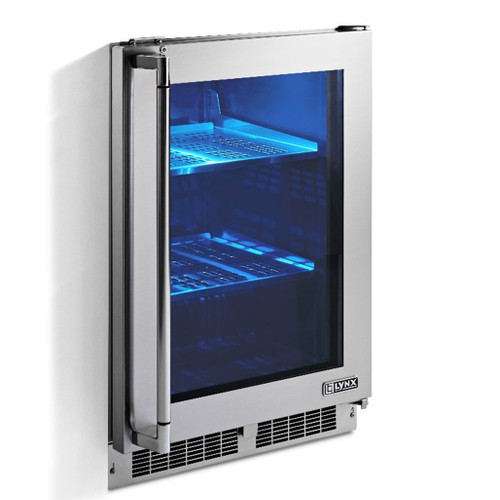 Lynx Grills 24" Outdoor Refrigerator with Glass Door | Customized range—temperature range of 34°–60°F